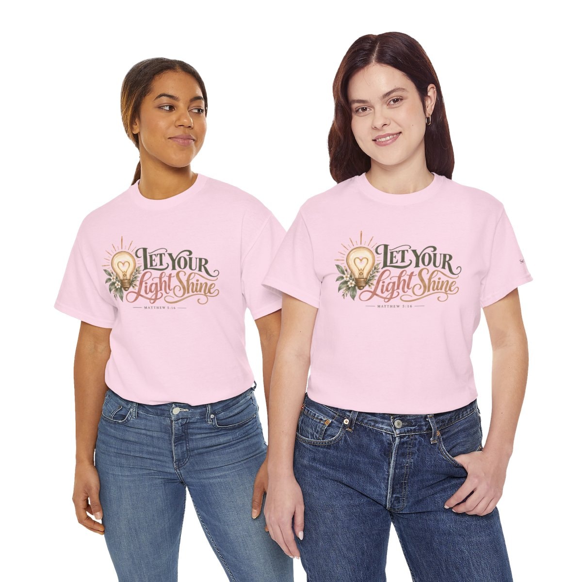Let Your Light Shine Tee in Light Pink